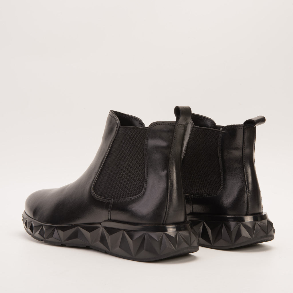 Vinci The Apex Black Leather Men Chelsea Leather Comfort Boot