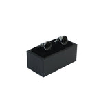 Cufflinks For French Cuff Shirts By Santino Luciano SL-2 Black/silver Solid Onyx