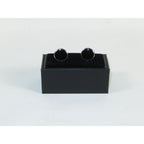 Cufflinks For French Cuff Shirts By Santino Luciano SL-2 Black/silver Solid Onyx