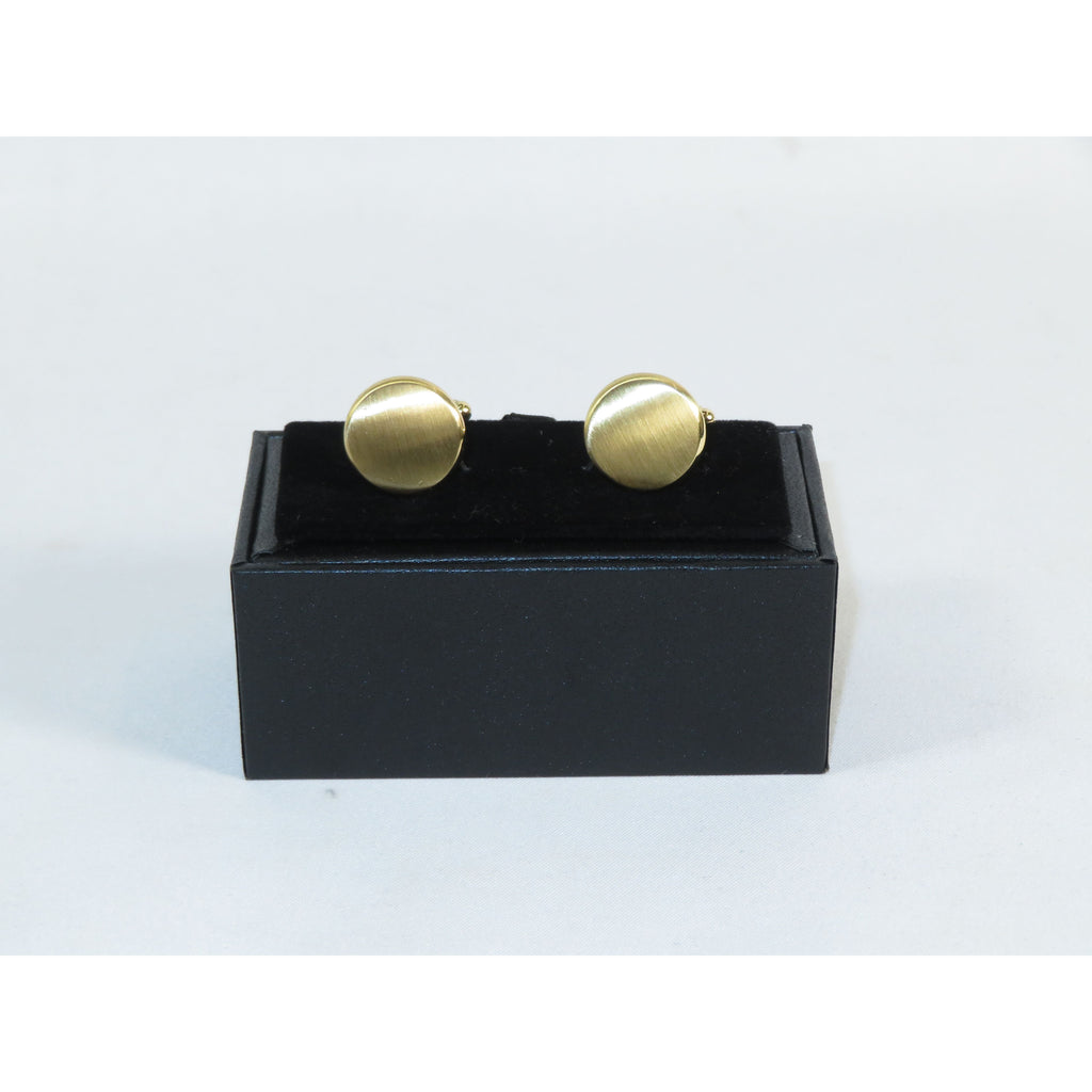 Cufflinks For French Cuff Shirts By Santino Luciano SL-5 Gold Plain Round