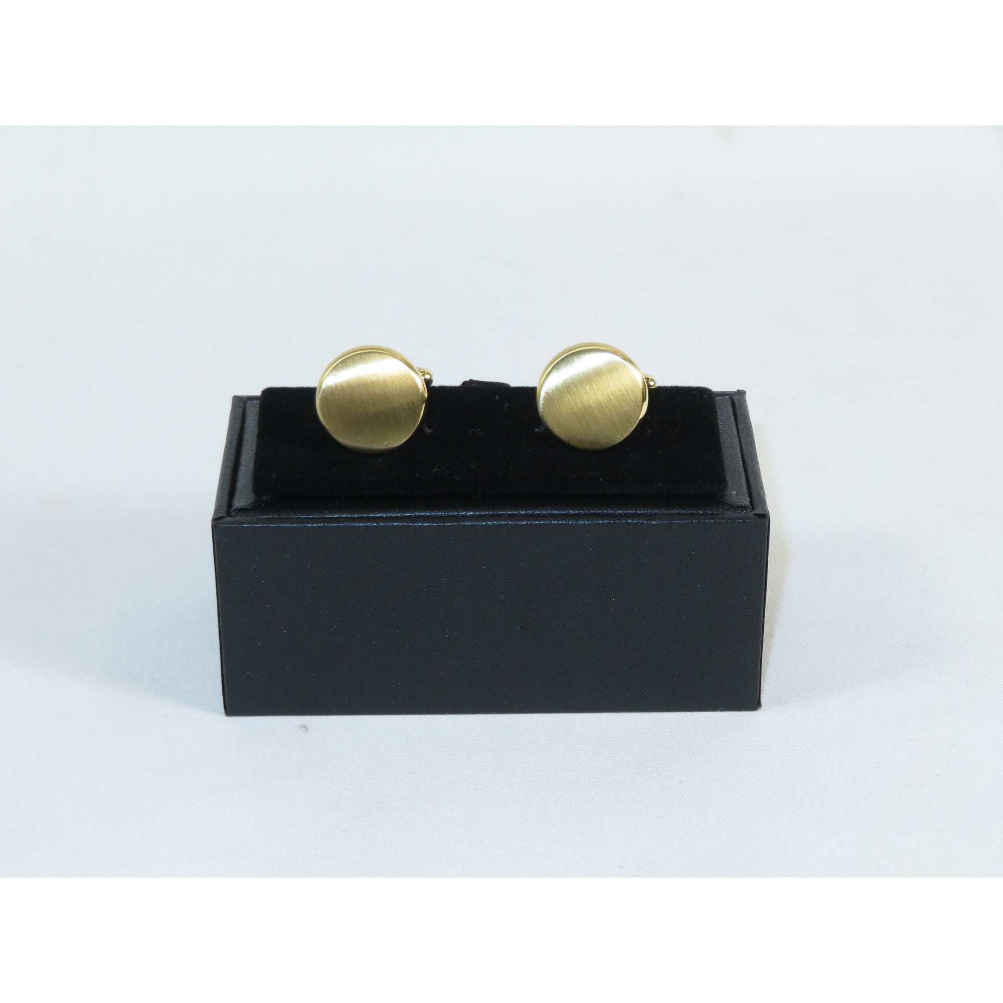 Cufflinks For French Cuff Shirts By Santino Luciano SL-5 Gold Plain Round