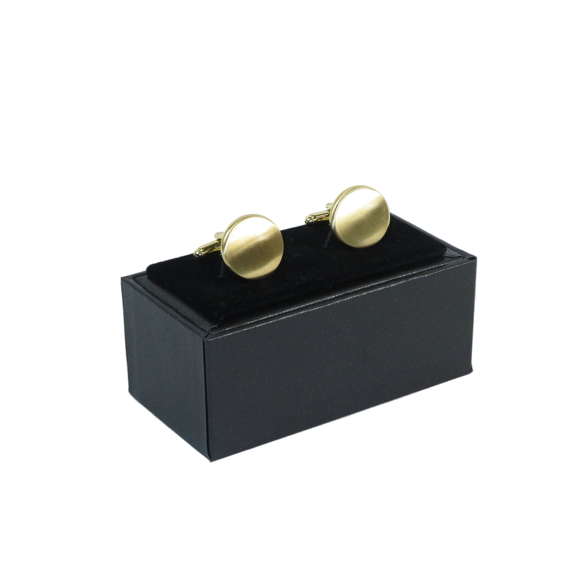 Cufflinks For French Cuff Shirts By Santino Luciano SL-5 Gold Plain Round
