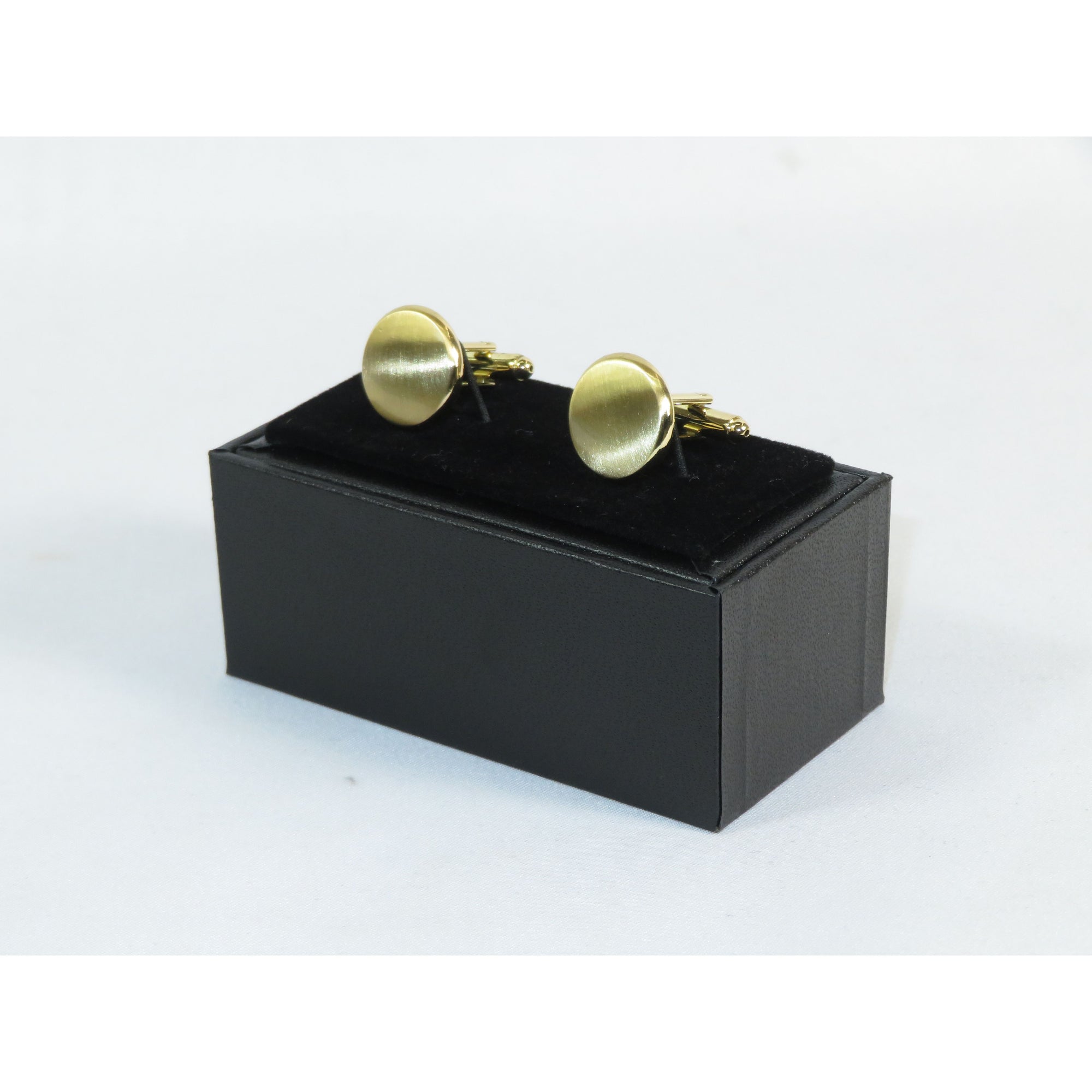 Cufflinks For French Cuff Shirts By Santino Luciano SL-5 Gold Plain Round