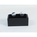 Cufflinks For French Cuff Shirts By Santino Luciano SL-6 Silver Plain Round