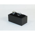 Cufflinks For French Cuff Shirts By Santino Luciano SL-6 Silver Plain Round