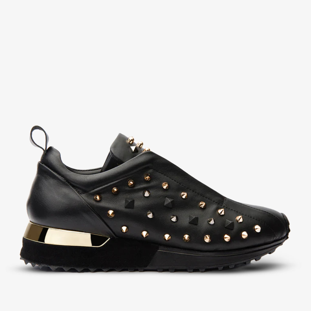 Vinci The Infanta Black Spike Leather Women Sneaker Limited Edition
