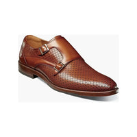 Stacy Adams Arthur Plain Toe Double Monk Strap Shoes Cognac 25654 - 221 - J.Valintin Men's Wear Legend - 25654 - 221 - 7