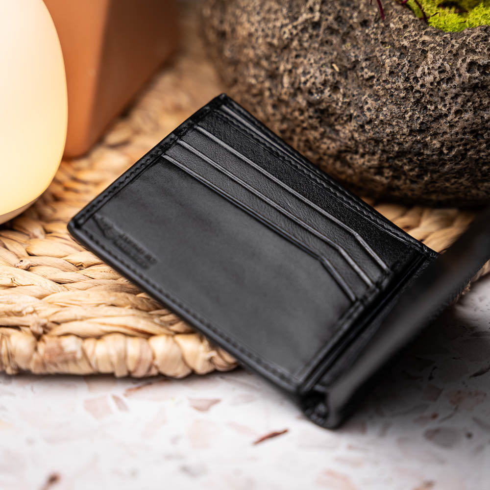 Genuine stingray Vallo Wallet Black