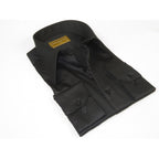 Men's CIERO MONTERO Turkey Cotton Shirt Long Point Callor Stn-15Sk Black