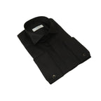 Mens CEREMONIA Tuxedo Formal Shirt 100% Cotton Turkey Slim Fit #stn 15 aty black
