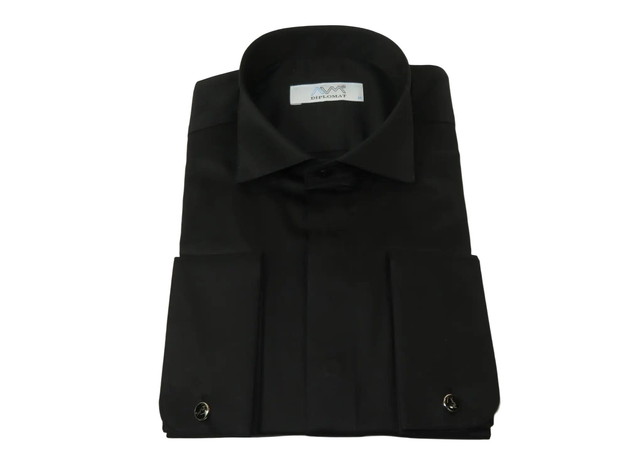 Mens CEREMONIA Tuxedo Formal Shirt 100% Cotton Turkey Slim Fit #stn 15 aty black