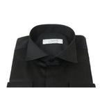 Mens CEREMONIA Tuxedo Formal Shirt 100% Cotton Turkey Slim Fit #stn 15 aty black