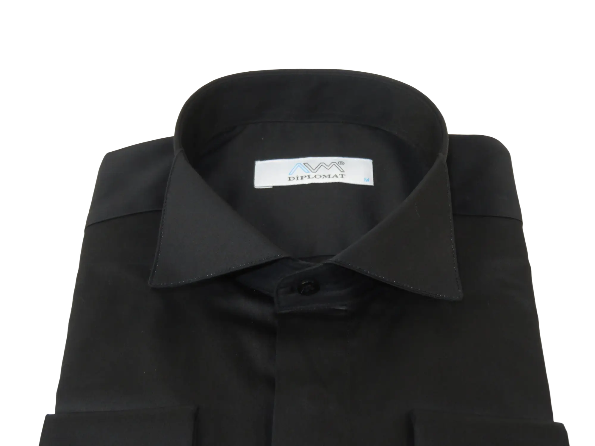 Mens CEREMONIA Tuxedo Formal Shirt 100% Cotton Turkey Slim Fit #stn 15 aty black