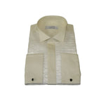 Mens CEREMONIA Tuxedo shiny Shirt 100% Cotton Turkey Slim Fit #stn 17 pta ivory