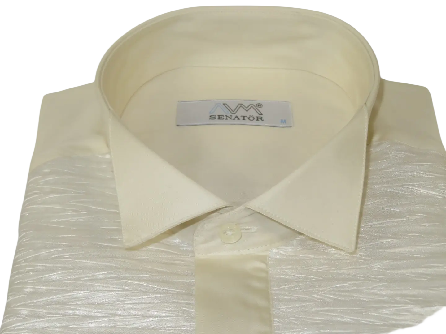 Mens CEREMONIA Tuxedo shiny Shirt 100% Cotton Turkey Slim Fit #stn 17 pta ivory