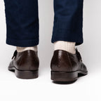 Genuine caiman crocodile and lizard Shoes Toluca Brown