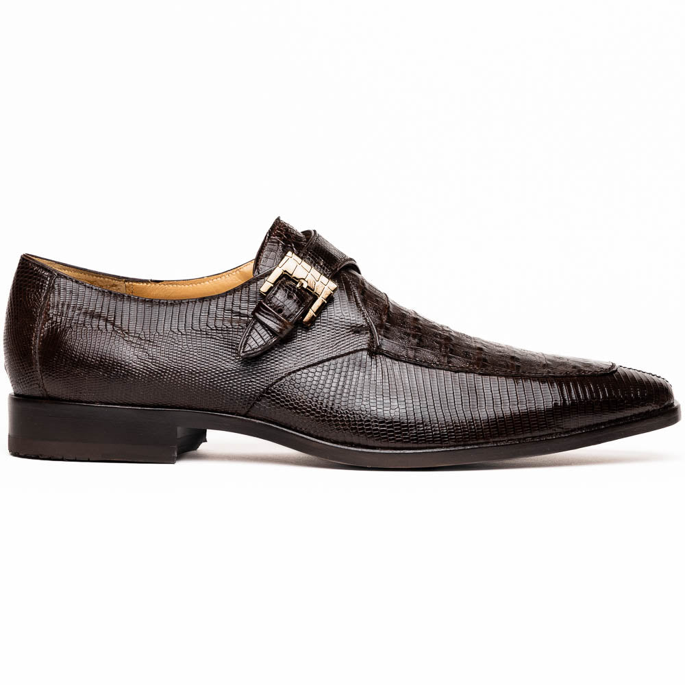 Genuine caiman crocodile and lizard Shoes Toluca Brown