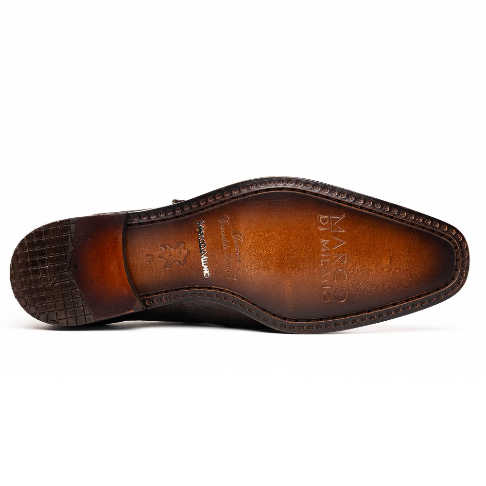 Genuine caiman crocodile and lizard Shoes Toluca Brown