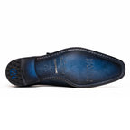 genuine crocodile and lizard dress monk strap Shoes Toluca Navy