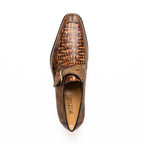 Men's Shoes genuine crocodile and lizard dress monk strap Toluca Rustic Orix