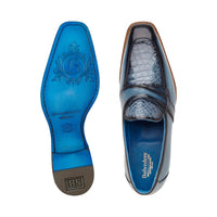 Belvedere Shoes Tornado Genuine Alligator Italian Calf Slip-on Blue R74