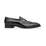 Belvedere Shoes Tornado Genuine Alligator Italian Calf Slip-on Black R74