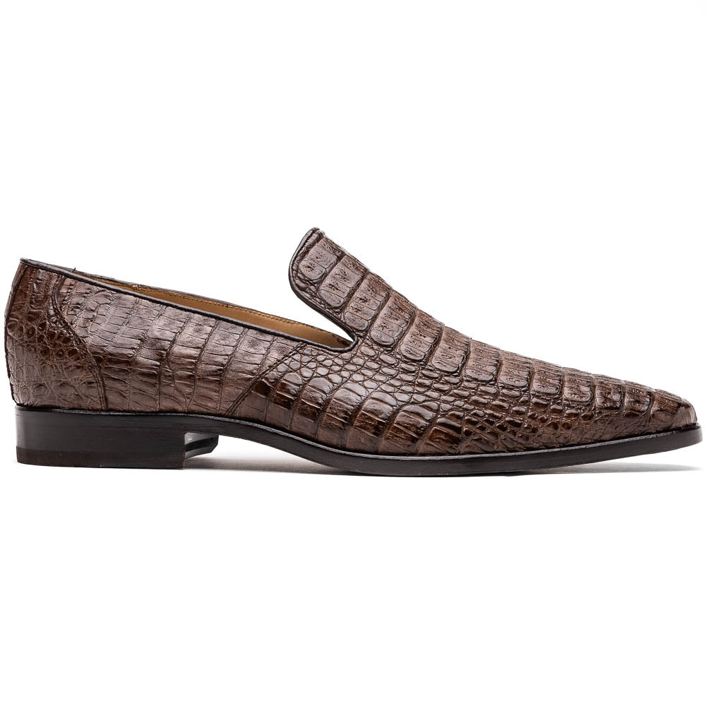 Genuine caiman crocodile Shoes Trento Brown