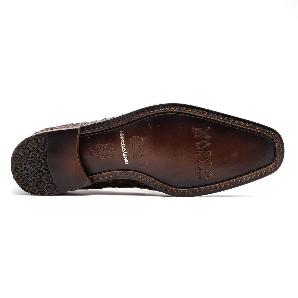 Genuine caiman crocodile Shoes Trento Brown