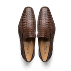Genuine caiman crocodile Shoes Trento Brown