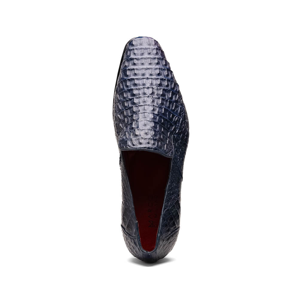genuine caiman crocodile slip on Shoes Trento Navy