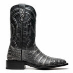 TUCSON Genuine Caiman Belly Skin Cowboy Boot from the Western Collection Stone Gray