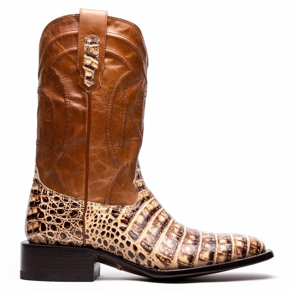 TUCSON Genuine Caiman Belly Skin Cowboy Boot from the Western CollectionStone Orix