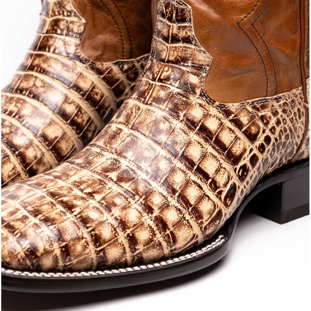 TUCSON Genuine Caiman Belly Skin Cowboy Boot from the Western CollectionStone Orix