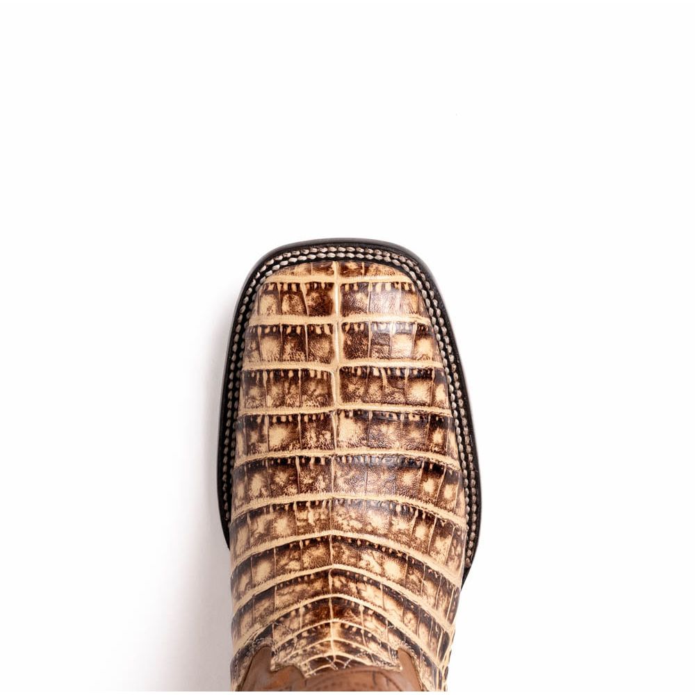 TUCSON Genuine Caiman Belly Skin Cowboy Boot from the Western CollectionStone Orix
