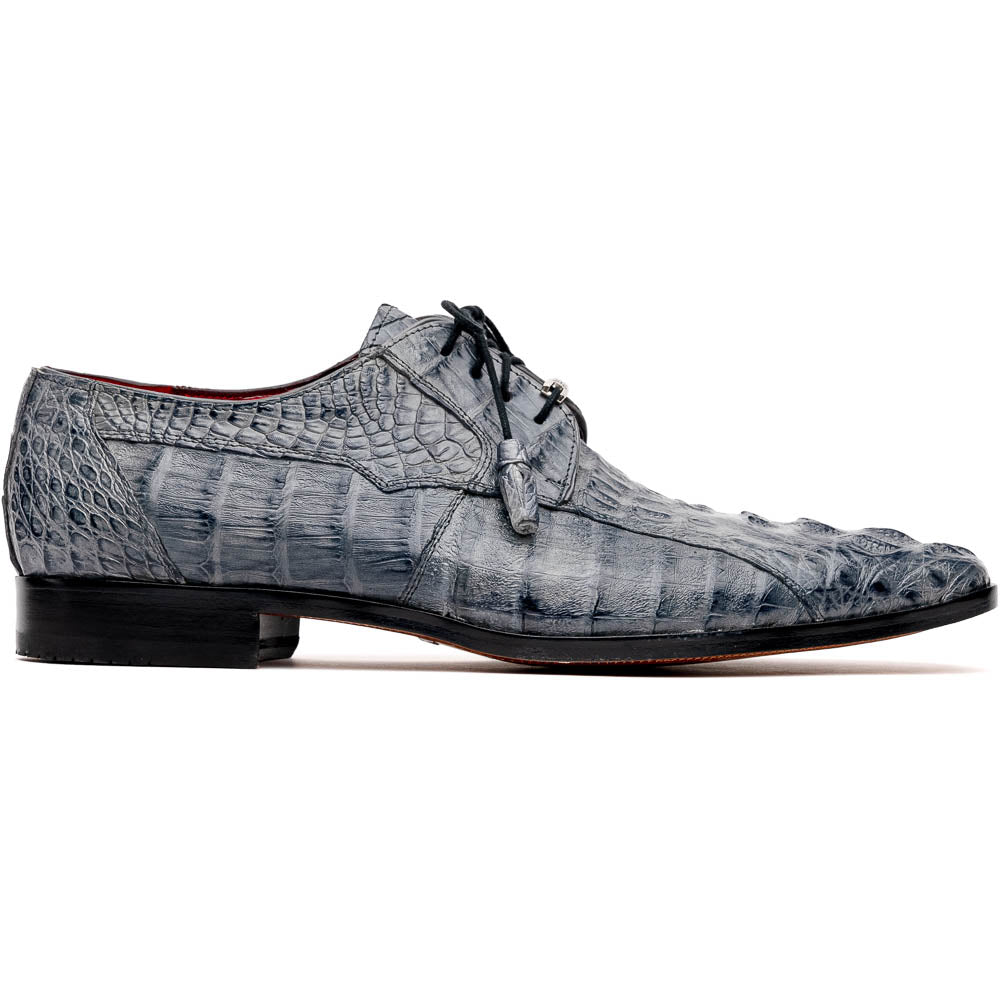 Men's Shoes genuine caiman crocodile dress derby's Tulum Gray