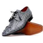 Men's Shoes genuine caiman crocodile dress derby's Tulum Gray