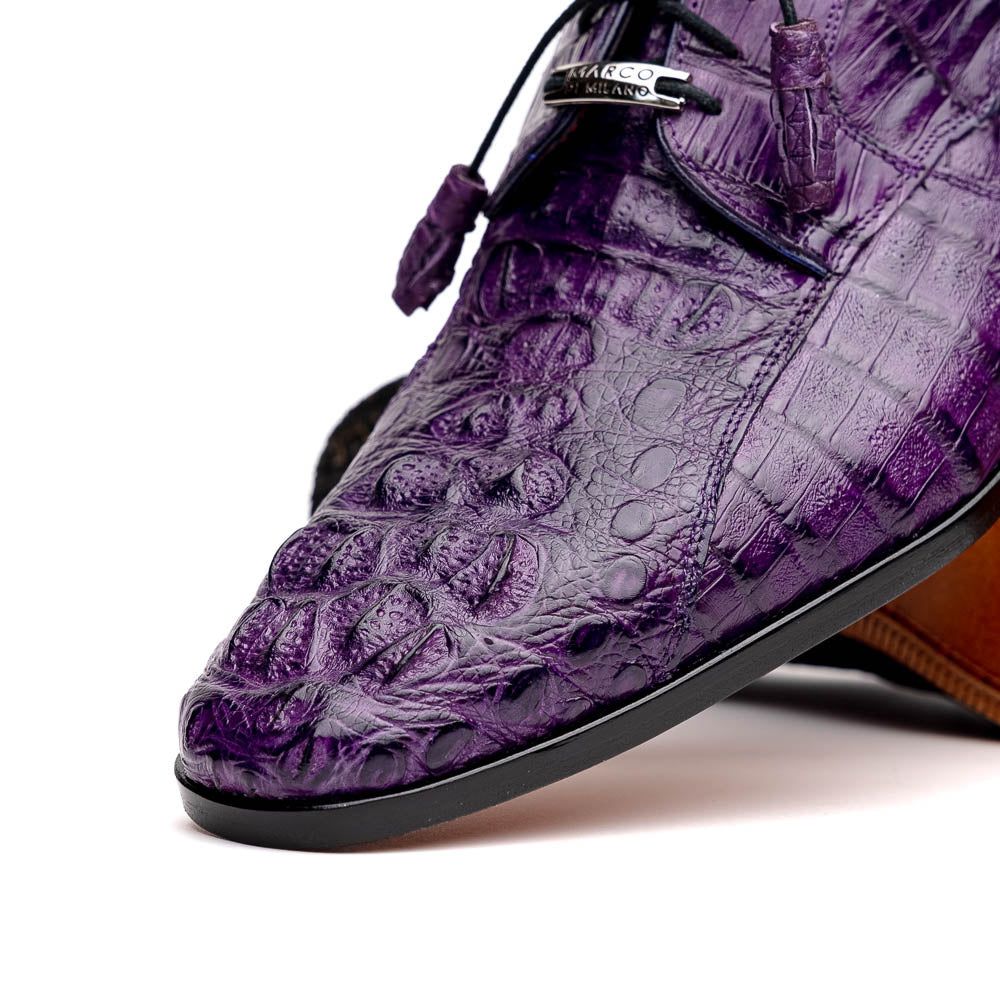 Men's Shoes genuine caiman crocodile dress derby Tulum Purple