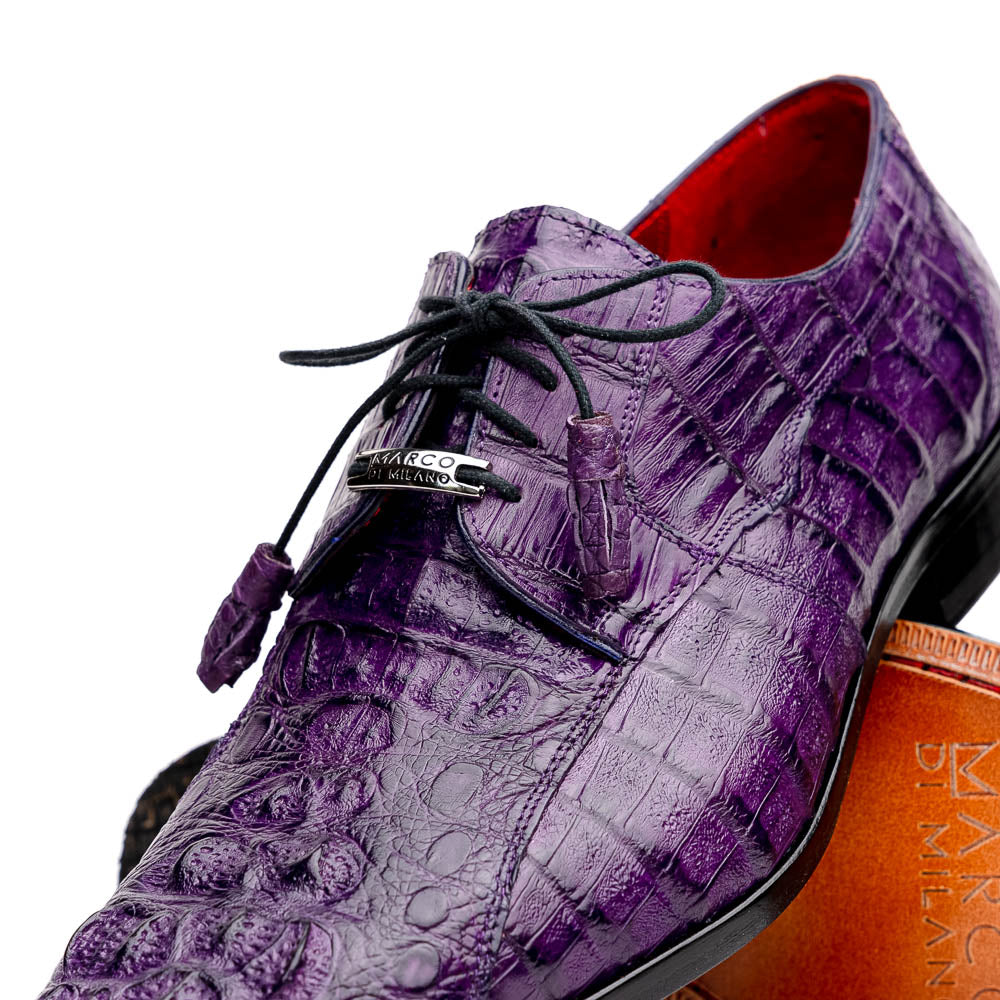 Men's Shoes genuine caiman crocodile dress derby Tulum Purple