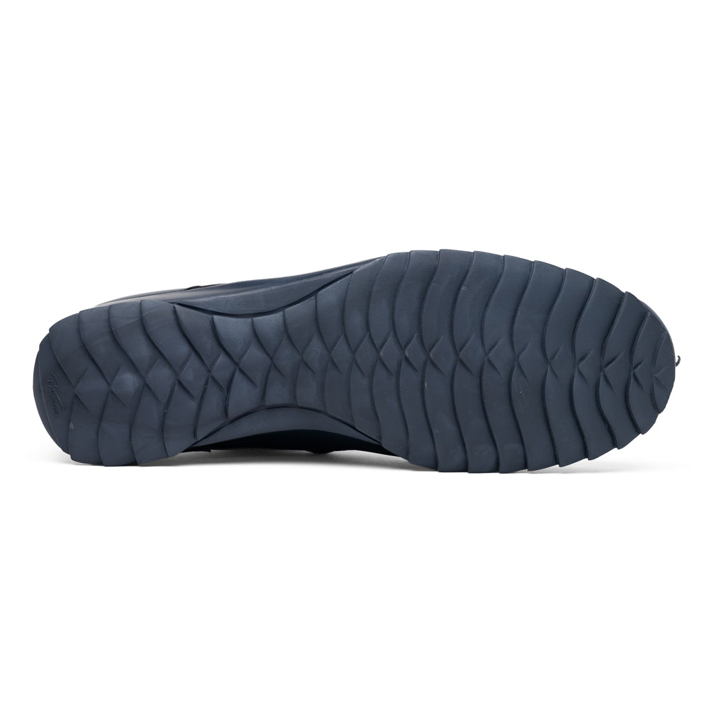 Genuine Hornback Caiman and Calf Leather Exotic Sneaker Udine Navy