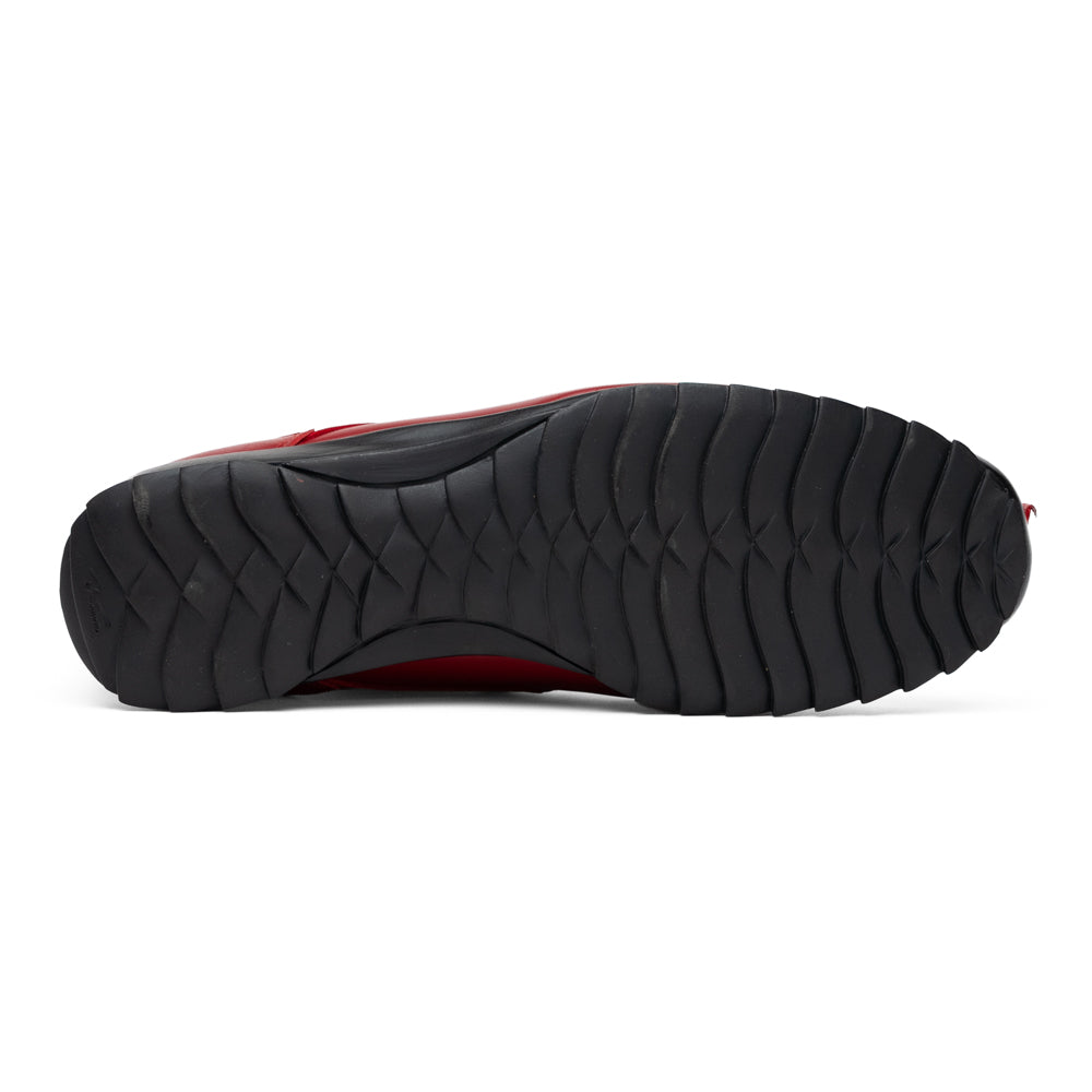 Genuine Hornback Caiman and Calf Leather Exotic Sneaker Udine Red