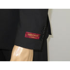 Men Suit BERLUSCONI Turkey Italian Wool 180's Double Breasted UGS94-08 Black