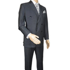 Men Suit BERLUSCONI Turkey Italian Wool 180's Double Breasted UGS94-14 Charcoal