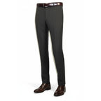 Men Suit BERLUSCONI Italian Wool 180's Pin Stripe One Button Peak UGS95-03 Gray