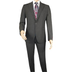 Men Suit BERLUSCONI Italian Wool 180's Pin Stripe One Button Peak UGS95-03 Gray