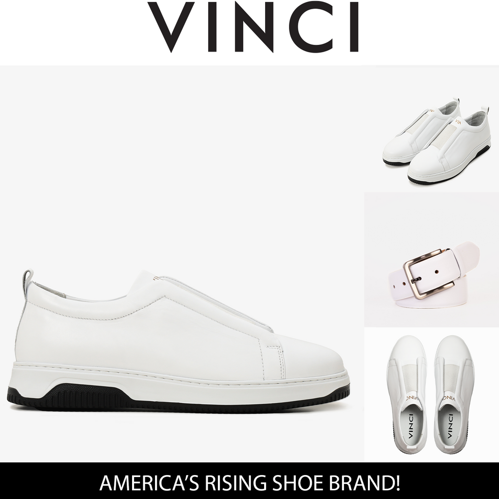 Vinci The Urgup White Men Leather Dress Sneaker