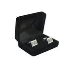 Men J.Valintin Cufflinks by Vitorofolo for French Cuff Shirt V29-35 White Silver