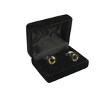 Men J.Valintin Cufflinks by Vitorofolo for French Cuff Shirt V35-24 Black Gold