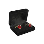 Men J.Valintin Cufflinks by Vitorofolo for French Cuff Shirt V35-27 Red Gold