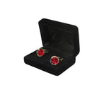 Men J.Valintin Cufflinks by Vitorofolo for French Cuff Shirt V35-27 Red Gold