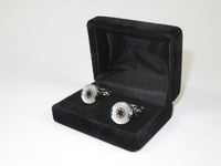 Men J.Valintin Cufflinks by Vitorofolo for French Cuff Shirt V35-31 White Gold